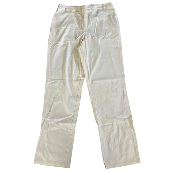 Liz Claiborne Pants - Liz Claiborne Lizsport Women's Beige Stretch Straight Leg Pants Size 14
